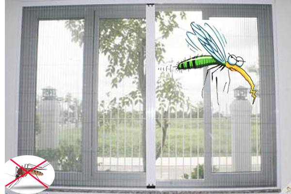 cửa lưới chống muỗi dạng xếp an toàn